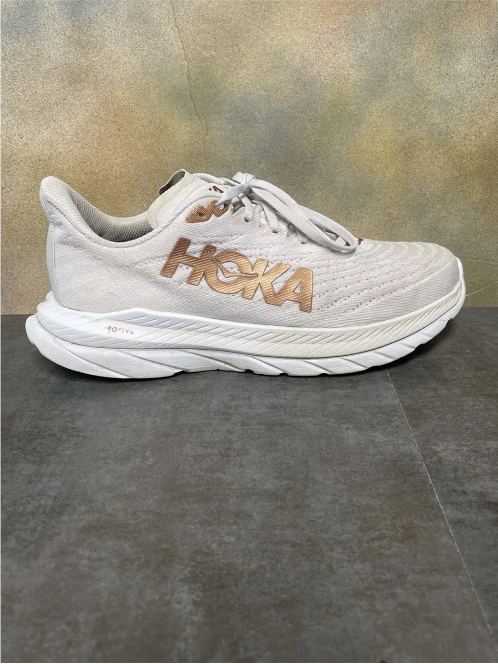 Hoka One One Mach 5 Women's White/Copper Running Shoes Size 9B